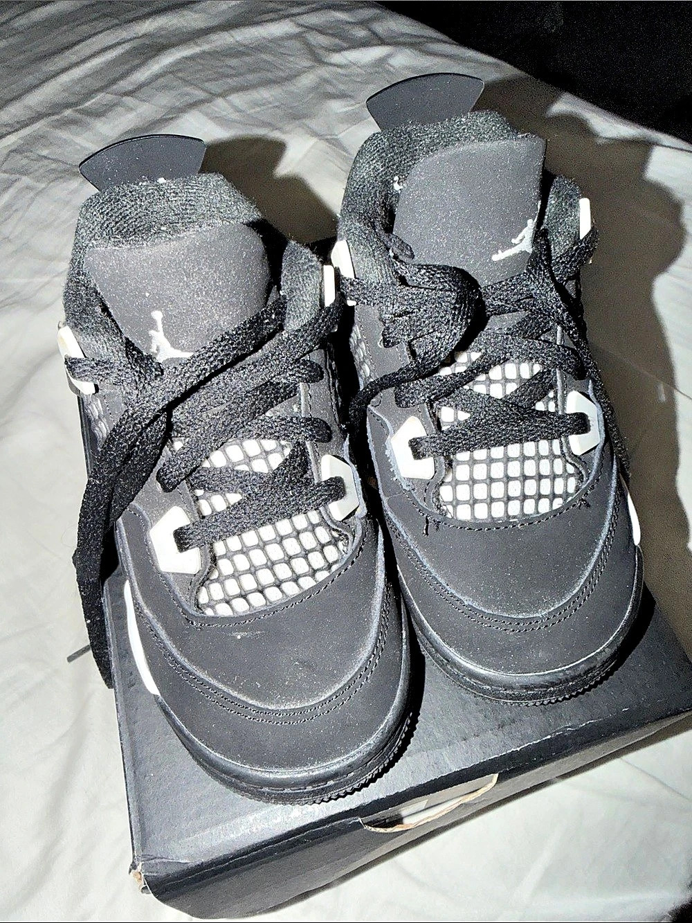 Jordan Air Jordan 4 Retro (TD) ) Black & White US 10 Like New